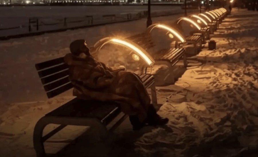 일본에서 새롭게 시도중인 벤치 난방 시스템 - 본문 이미지