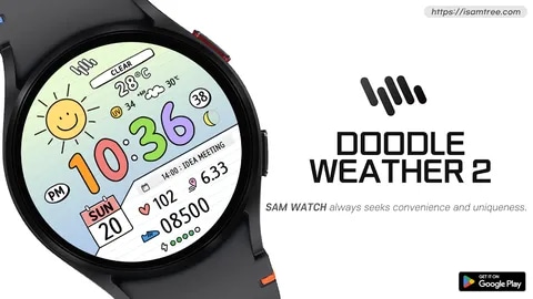 [WearOS] SamWatch Doodle Weather 2 일시 무료