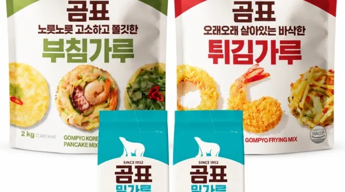 [토스쇼핑] 곰표 부침가루 2kg 1개 + 튀김가루 2kg 1개 + 밀가루 1kg 2개